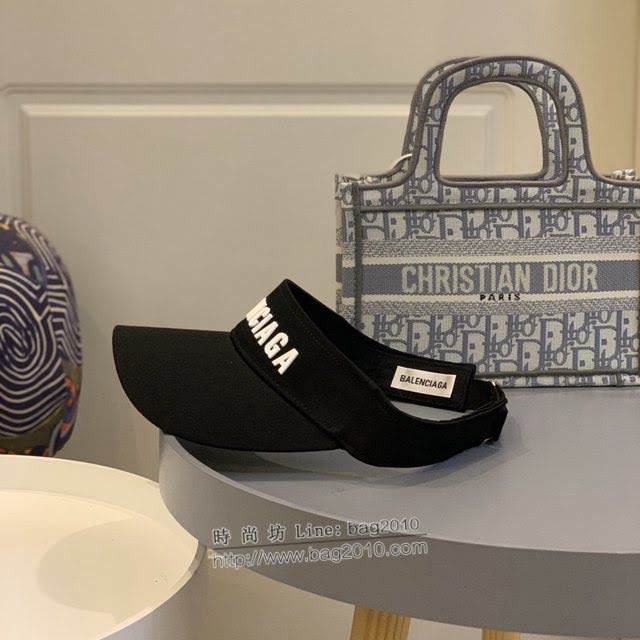 Balenciaga新品女士帽子 巴黎世家新款彩色純棉立體logo空頂帽遮陽帽  mm1665